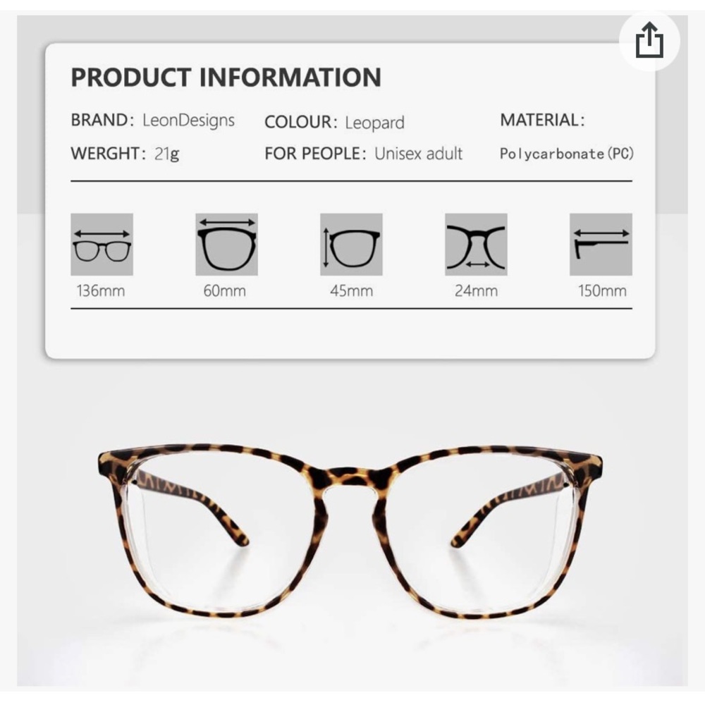 Anti-Fog Blue Light Eye Protection Women